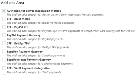 Enabling addon