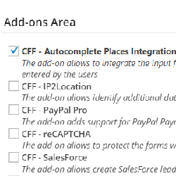 Enabling addon