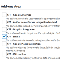 Enabling addon