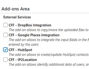 Enabling addon