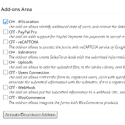 Enabling addon