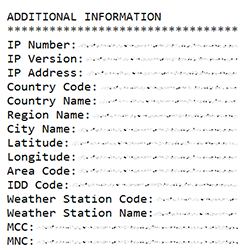 Email's information