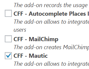 Enabling addon