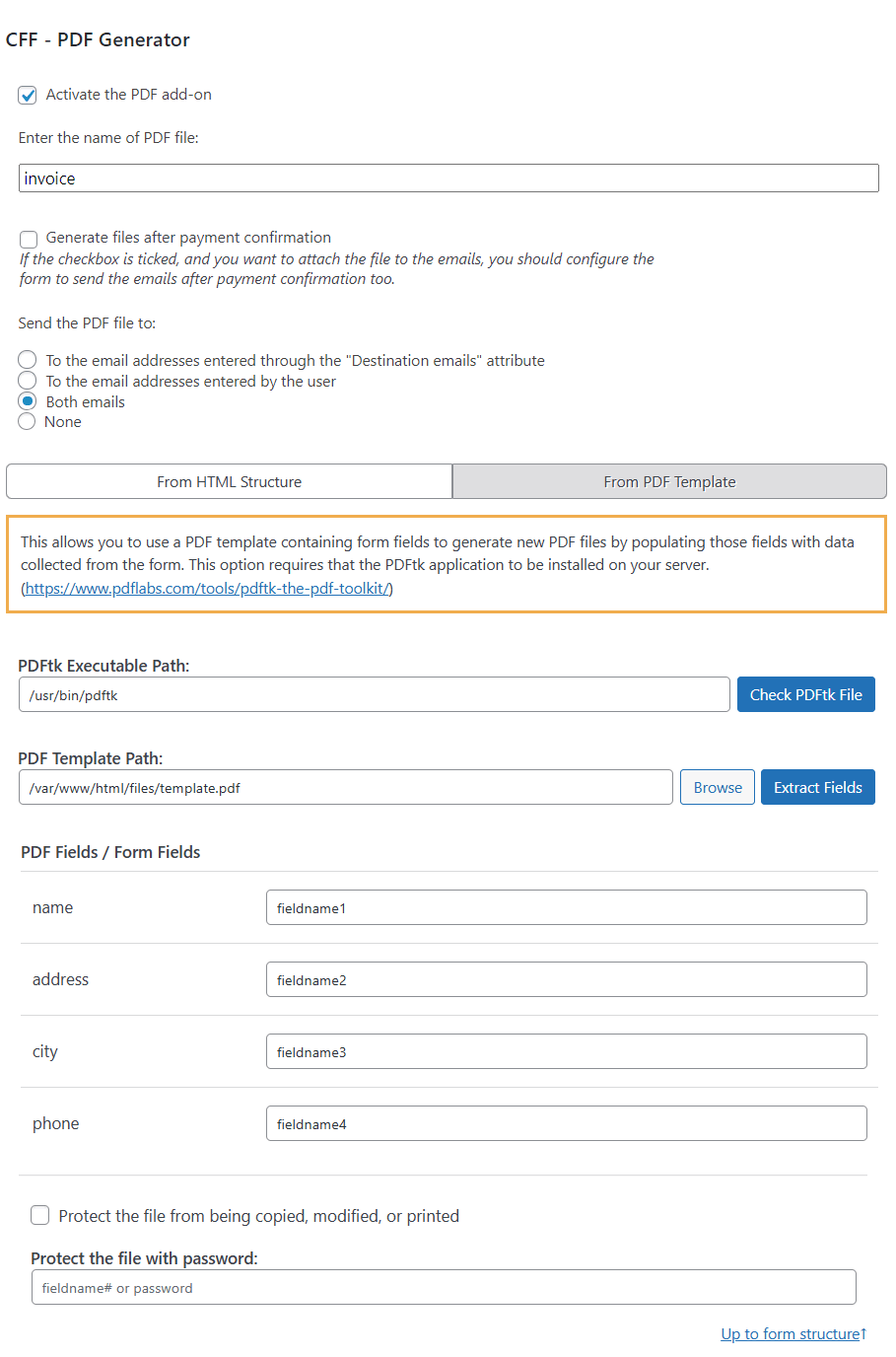 PDF Generator from Template