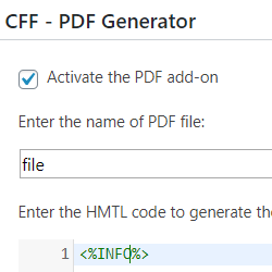 PDF Generator Add-On