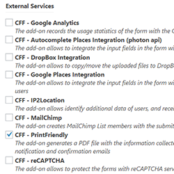 Enabling addon