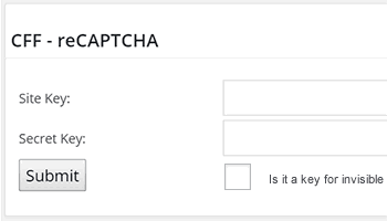 reCAPTCHA settings