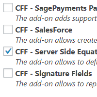 Enabling addon