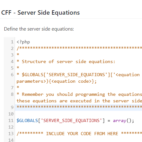 Server Side Equations