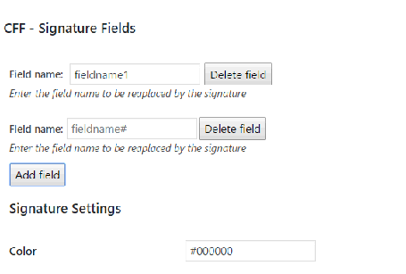 Form Settings