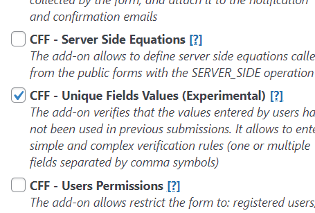 Enabling addon