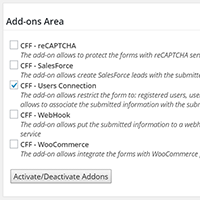 Enabling addon