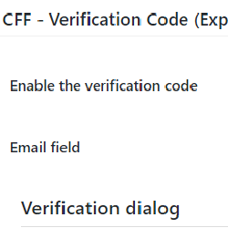 Verification Code Settings