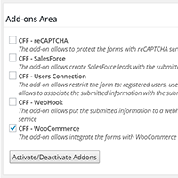 Enabling addon