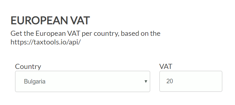 European VAT Form