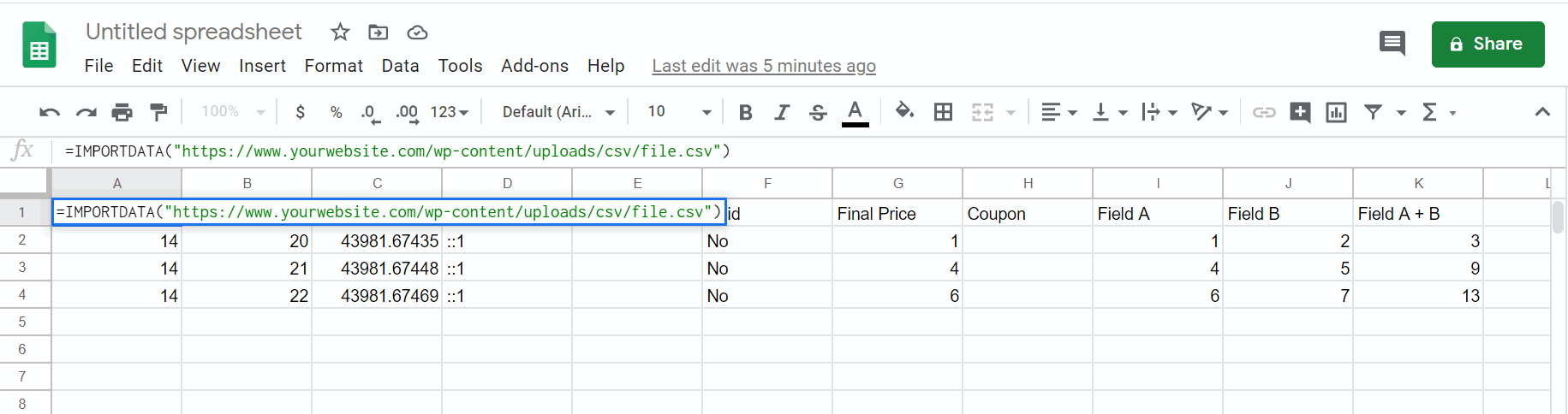how to upload csv to google sheets