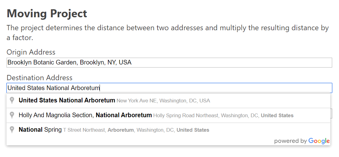 Destination address