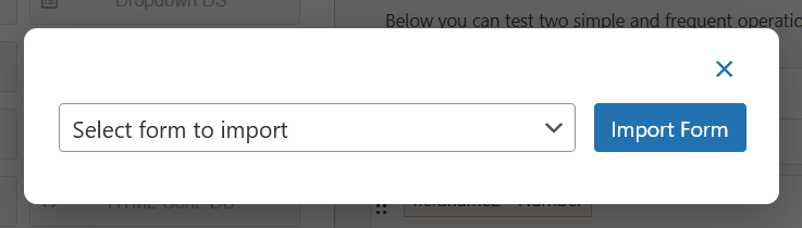 Import Form Fields component