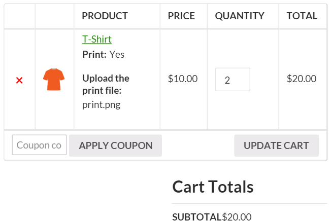 WooCommerce Shopping Cart
